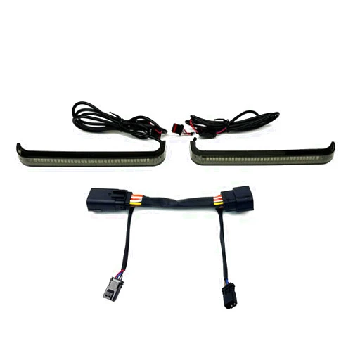 BEST CONNECTIONS Custom Dynamics Low-Profile LED Saddlebag Lights for Harley CVO & Touring Bikes - Smoke