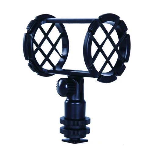 Movo SMM1 Microphone Shock Mount with Camera Cold Shoe for Shotgun Microphones 19-25mm in Diameter (Including Rode NTG-1, NTG-2, Sennheiser MKE-600)