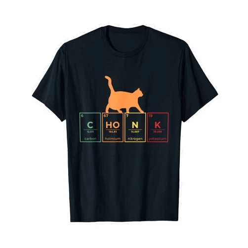 Dicke Katzen Chonk Geschenkidee Fat Cat Chonk Scale Chonky Meme Cat Gift T-Shirt for Men Women