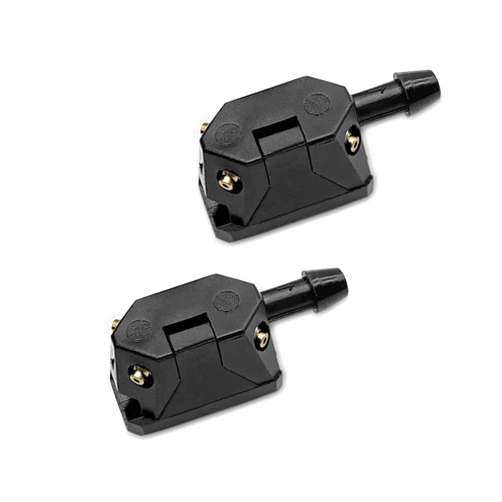 KEVWR 2 PCS Universal Windshield Washer Nozzle Arm Mounted Jets Nozzles 4-Way, Front Windshield Washer Nozzles Arm Mounted Jets Nozzles Washer Nozzles Car Windshield Wiper Spray Jet Universal Car Wiper