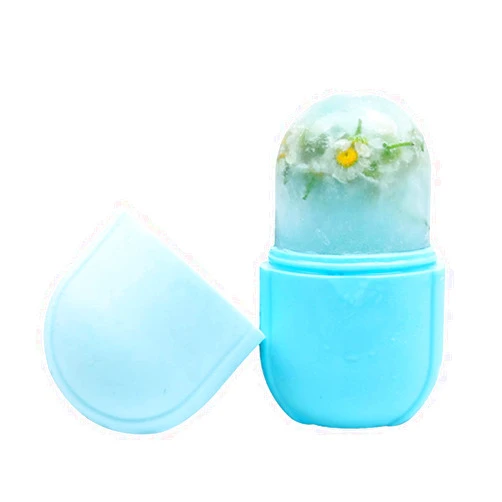 IMEASY Ice Roller for Face and Eye,Facial Beauty Ice Roller Skin Care Tools, Facial Cube, Gua Sha Face Massage, Silicone Ice Mold for Beauty (Blue)