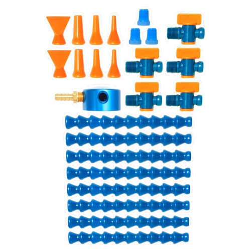Loc-Line - 40480 Coolant Hose Magnetic Base Manifold Super Kit, 25 piece, 1/4