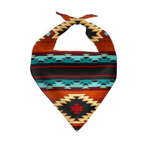 KEIAHUAN Dog Bandanas Aztec Tribal Style Kerchief Washable Reversible Soft Triangle Bibs Dog Scarfs for Small Medium Large Dogs Puppy and Cats