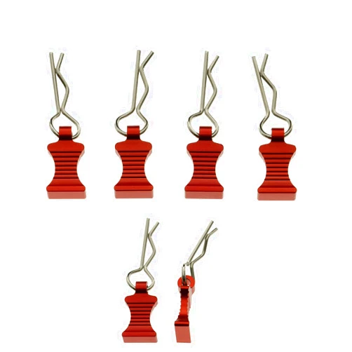 KWBRC 6PCS RC Car Body Clips Pins, Body Shell Clip Pin, Metal Body Clips Pins with Pull Tabs for 1/10 1/8 1/12 Axial SCX10 TRX4 SCX10 RC Model Crawler Car