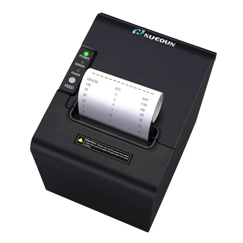 NUCOUN Receipt Printer VCP-80 80mm Thermal Receipt Printer, Serial USB Network Cash Box Interface (80 mm)；Connect VC-7 VC-3 Bill Value Counter with RS-232 Cable