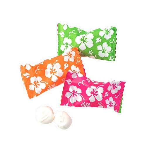 Fun Express Tiki Party Hibiscus Buttermints (108 individually wrapped mints) Luau and Tropical Party Candy and Favors