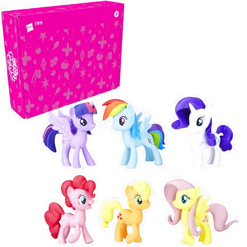 Little-Pony-Toy Friendship is Magic Toy Meet The Mane 6 Collection Set - 6 Pony Figures Including Twilight Sparkle, Kids Ages 3 and Up