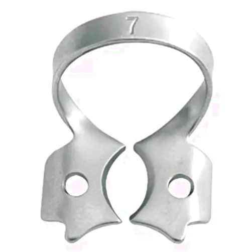 MedTouch 6pcs ENDODONTIC RUBBER DAM CLAMP Dental Instrument (Lower Molars) (#7)