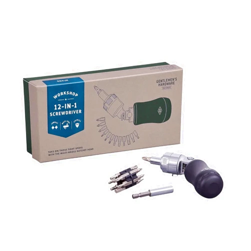Gentlemen's Hardware 12-in-1 Screwdriver in Kraft Packaging