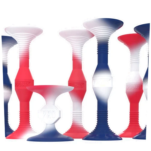 Popdarts USA Themed PRO Pack Game Set (Red White Blue Wigglenobber Target Marker) - Indoor, Outdoor Suction Cup Throwing Game - Competition with a POP