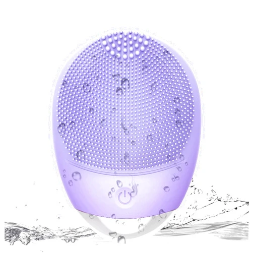 WMM Facial Cleansing Brush, 3-in-1 Electric Soft Silicone Waterproof Face Scrubber, USB Rechargeable IPX7 Waterproof Sonic Vibrating Face Brush for Deep Cleansing, Gentle Exfoliating and Massaging