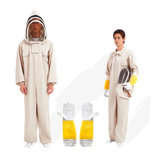 QHZHANG Beekeeping Suit Beekeeper Suit with Glove &Ventilated Hood, Multi-Size Bee Outfit for Backyard and Bee Keeper