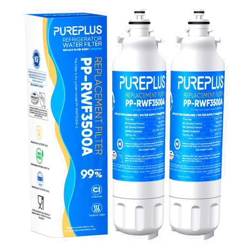 PUREPLUS Replacement for ADQ73613401, LG® LT800P®, LT800PC, ADQ736134, ADQ73613402, LSXS26326S, LSXS26366S, LMXS30776S, LSXS26366D, LMXC23746S, 46-9490, Refrigerator Water Filter, 2 Pack