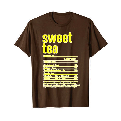 Funny Family Thanksgiving Nutritional Facts Labels Thanksgiving Christmas Sweet Tea Nutritional Facts T-Shirt