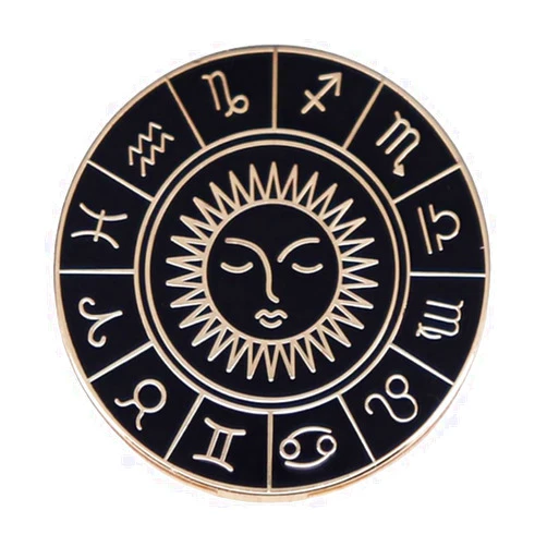 Pinstant Sun Solar Astrology Signs Twelve Zodiac Constellations Virgo Leo Aries Taurus 1.4