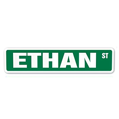 Cortan360 Ethan Street Sign Childrens Name Room Sign| Indoor/Outdoor | 8