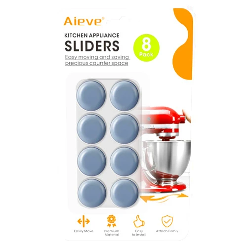 Aieve Appliance Sliders, 8 Pcs Small Appliance Slider for Countertop, Self Adhesive Caster Wheels Rollers, Coffee Bar Accessories Kitchen Gadgets Home Must Have for Mixer Coffee Maker Air Fryer