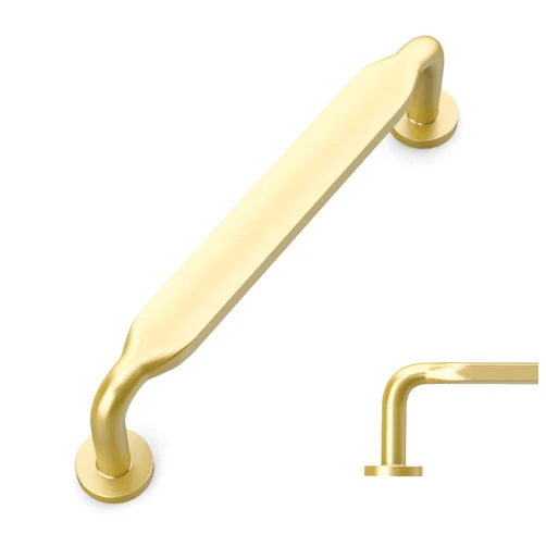Amerdeco 10 Pack Brushed Gold Cabinet Pulls 3 Inch(76mm) Hole Centers Kitchen Cabinet Handles Solid Zinc Alloy Cabinet Hardware Drawer Pulls ZH0051