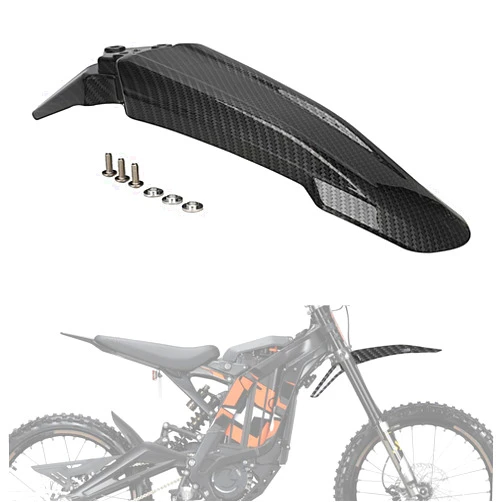 IUVWISN Motorcycle Front Fender Mudguard for Surron Sur Ron LBX E-Ride Pro SS/S Segway X260 X160 Electric Dirt Bike,Carbon Fiber Texture,PP Material