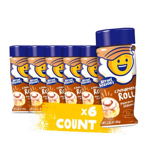 Kernel Season's Popcorn Seasoning, Cinnamon Roll, 2.85 Ounce (Pack of 6)