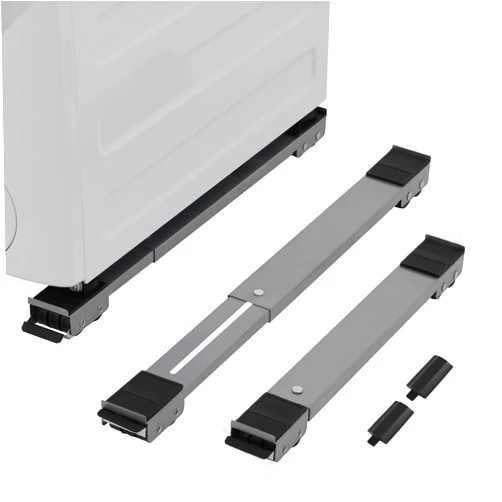 LUCKUP Heavy Duty Appliance Rollers, Extendable Washing Machine Stand Furniture Rollers Mobile Fridge Base Furniture Sliders for Refrigerators Washer and Dryer Support 660 lbs, Silver