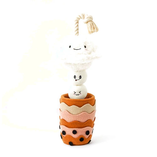 INJOYA INSPIRING JOY IN ANIMALS Injoya Boba Time Snuffle Toy for Dogs, Interactive Dog Treat Puzzle, Various Snuffle Patterns & Play Levels, Machine Washable Dog Enrichment Toy, Made of Recycled Materials, Small to Large Dog Sizes