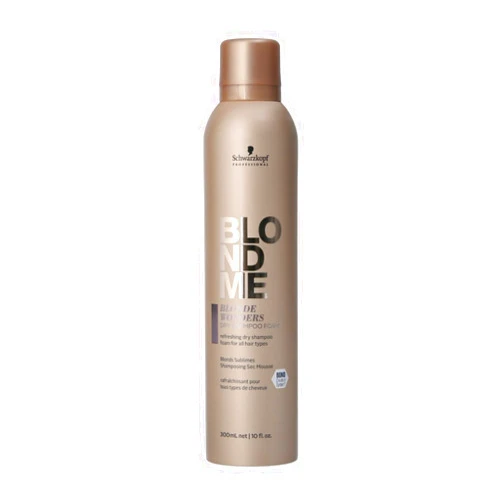 BlondMe Blonde Wonders Dry Shampoo Foam – Volumizing Shampoo for Color Treated and Natural Blondes - Strengthens Hair Bonds and Absorbs Excess Oil - All Hair Types, 300ml