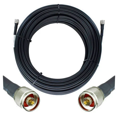 Bolton Technical Bolton400 -LMR®400 Equivalent Coaxial Cable 100ft - Heavy Duty Ultra Low Loss Coax Cable 50ohm - N Male to N Male - 100 feet Black - for Home and Commercial Signal Booster Installation