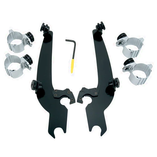 Memphis Shades Trigger-Lock Mount Kit for Sportshields Compatible for Harley Davidson FXDG Disc Glide 1983 - Black