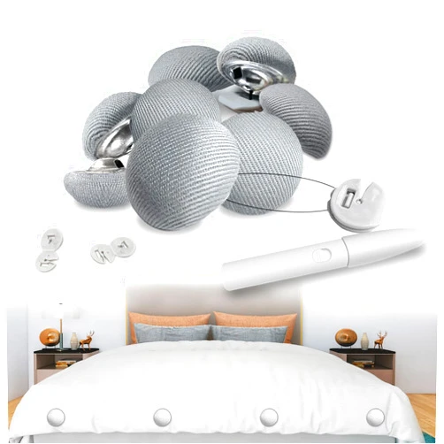 CENTOLLA Duvet Cover Clips, Duvet Clips to Hold Comforter with Soft Fabric Material, Pack of 8 Duvet Pin-Less Fixation Duvet Clips, Holds Up to 10Lbs(Grey)