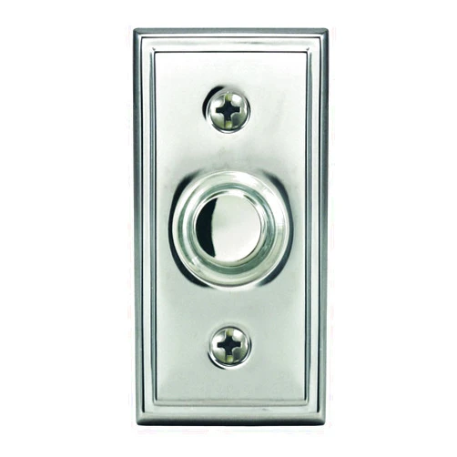 Heath Zenith Heath/Zenith 601-SN Wired Push Button with Recessed Mount with incandescent Lighted Center, Satin Nickel