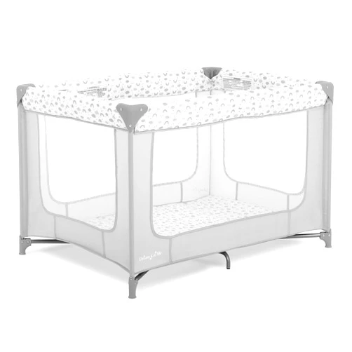 Dream On Me Zodiak Portable Playard in Cool Gray, Lightweight, Packable and Easy Setup Baby Playard, Breathable Mesh Sides and Soft Fabric - Comes with a Removable Padded Mat
