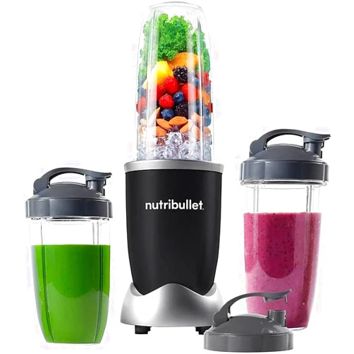 NutriBullet Pro 900W Single-Serve Blender Exclusive Bundle – Multi-Speed, Easy Clean, Ideal for Smoothies & Shakes, Durable Stainless Steel Blades, Includes 1x32oz Blender Cup & 2x24oz Additional Cups