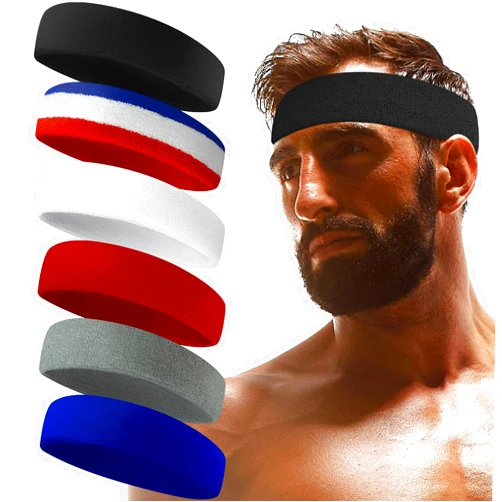 SEPORUD Sweatbands Sports Headband for Men & Women - Terry Cloth Moisture-Wicking Sports Towel Headband for Tennis, Basketball, Running, Gym, and Fitness Working Out