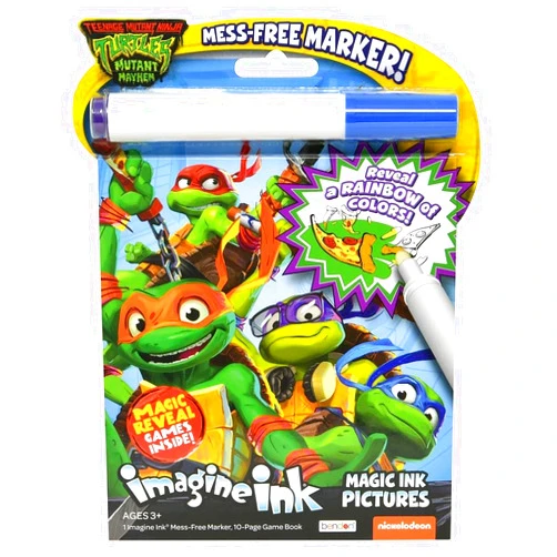 Bendon Teenage Mutant Ninja Turtles Imagine Ink, Magic Ink Pictures and Game Book with Mess Free Marker