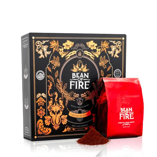 Bean of Fire Exotic Variety Box - Medium Roast Specialty Ground Coffee Gift Set, 4 Premium Single-Origin Coffees from El Salvador, Luxury Gourmet Coffee, 48 oz