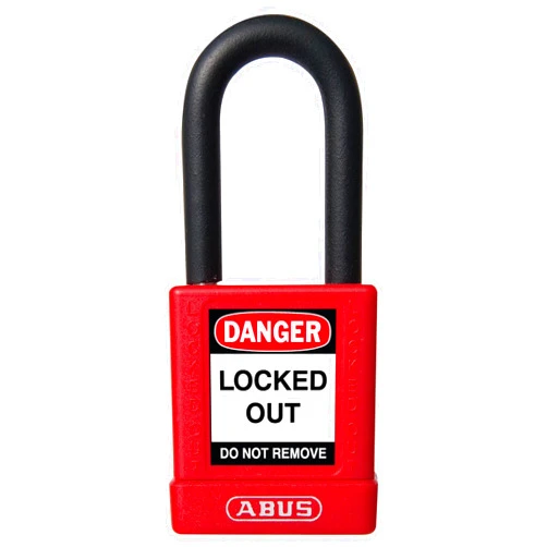 ABUS 74/40 Safety Lockout Tagout Padlock, Red, Sequential Key Codes Per Order