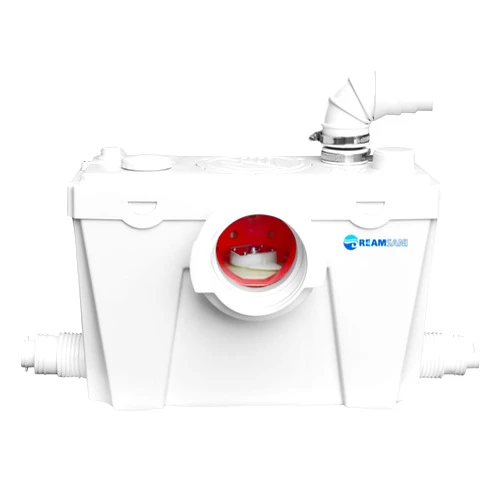 Dreamsani 500W Macerator Pump for Macerating Toilet Sewerage Pump with 4 Water Inlets Domestic Waste Water Bathroom Toilet Sink Disposal