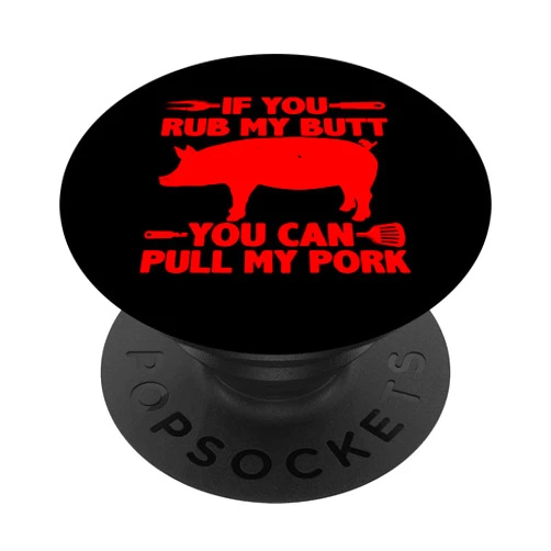 BBQ Gift Meat Smoker Grilling Accessories & Stuff Cool BBQ Art For Men Women BBQ Smoking Grilling Pork Lovers PopSockets Swappable PopGrip