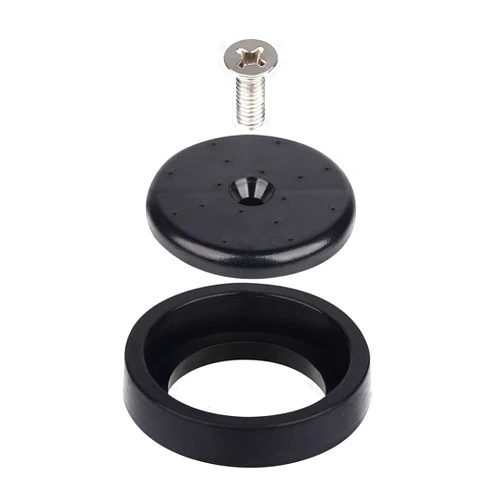 KOLLNIUN Spray Valve Repair Kit, 1.42 GPM Pre-rinse Spray Face and Spray Head Ring for All Commercial Faucet Sink Dish Sprayer Valve, Bumper and Screw Repair Kit, Black (Spray Face & Bumper)