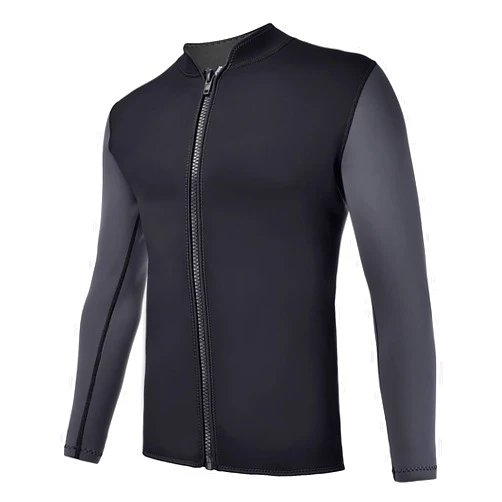 REALON Wetsuits Top Jacket Women Men 2mm Neoprene Long Sleeve Shirt 3mm Front Zipper Vest Wet Suit Keep Warm for Adult Youth Diving Surf Swim Water Sports
