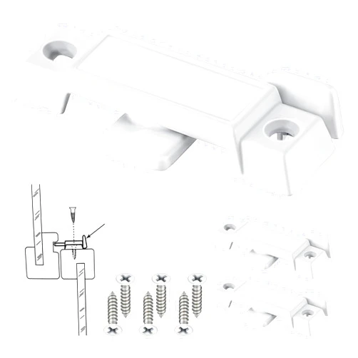 Saillong 3 Pack Sash Lock for Vertical and Horizontal Sliding Windows Replacement for F 2590, Replace Broken Sash Locks for Additional Home Security, 2-1/4” Mounting Hole Centers (White)