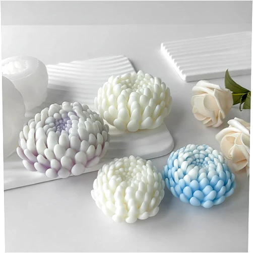 ESEENS 2 Pack Flower Mold 3D Flower Candle Mold Peony Mold Rose Resin Casting Mold Resin Making Molds Silicone Mold for Candle Home Decorate Mold 3D Animal Mold Candle Making Mold
