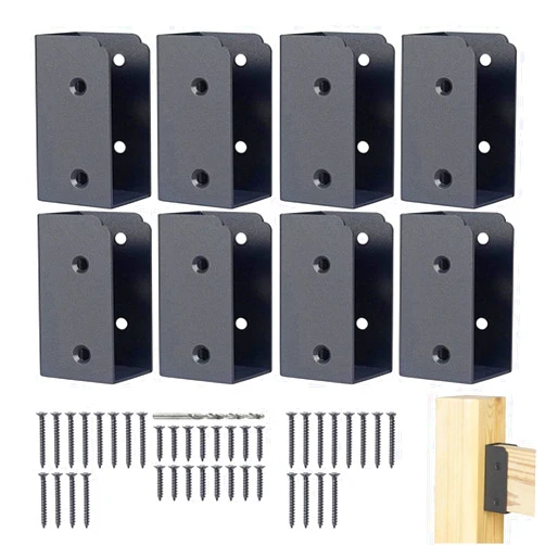 Bigougem 8 Pcs Deck Railing Brackets Connectors, Stainless Steel Deck Railing Bracket 2
