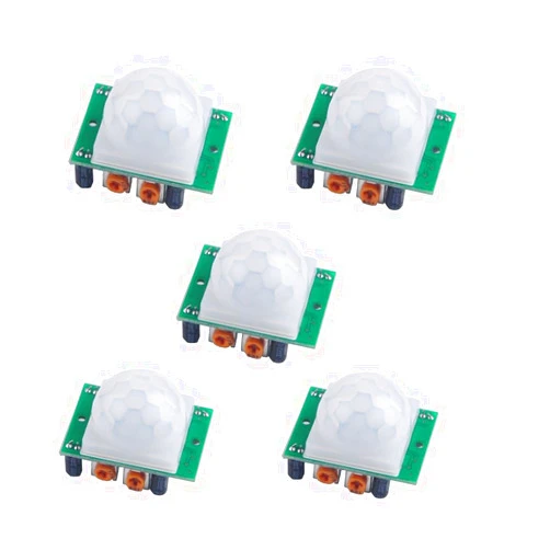 Stemedu 5pcs HC-SR501 PIR Infrared Motion Sensor Human Body IR Movement Detector Sensor Module for Arduino for Raspberry Pi