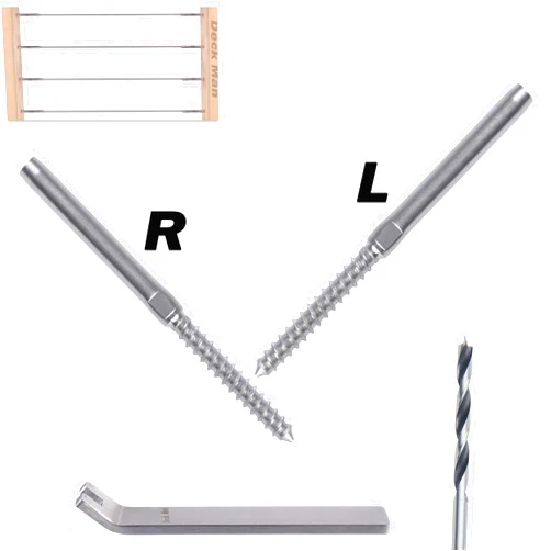 Deck Man 30Pairs Left&Right Handed Thread Lag Screws for 1/8