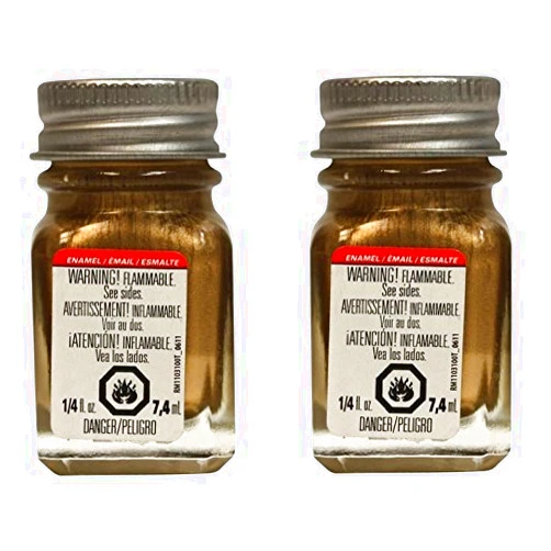 Testor Corp. Testors Enamel Paint, Metallic Gold, 1/4-Ounce(2 Pack)