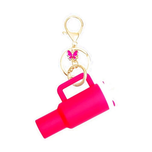 Ieson Mini Detachable Tumbler Keychain with Detachable Storage,Small Cup Keychain for Lipstick,Purse Charms for Handbag