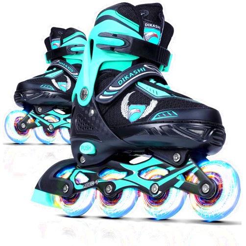 KEUBO Adjustable Inline Skates for Kids Boys and Girls with Full Light Up Wheels Outdoor Indoor Roller Blade for Children Youth, Teens and Beginners
