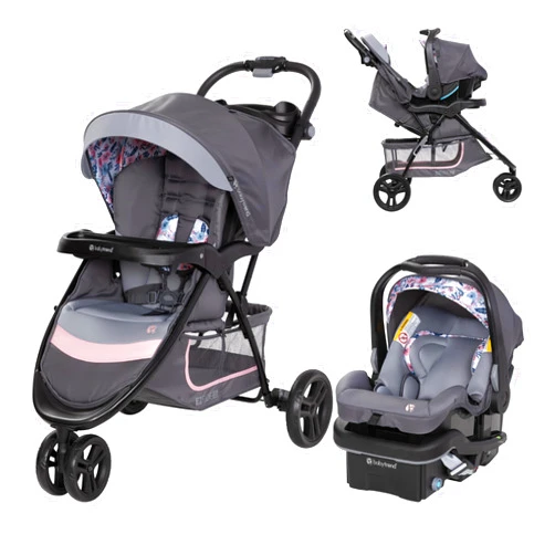 Baby Trend EZ Ride SE Travel System with Secure-Lift Infant Car Seat, Bluebell
